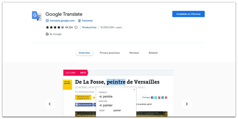 Best Chrome Extensions for Designers 31 Google Translate