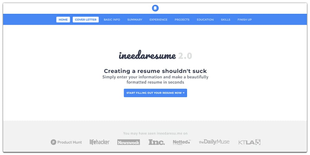 Best Online Resume Builders (Free & Premium) 10 Ineedaresume
