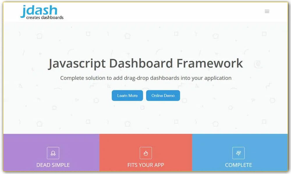 20+ Best Dashboard Frameworks 4 JDash – Javascript Dashboard Framework