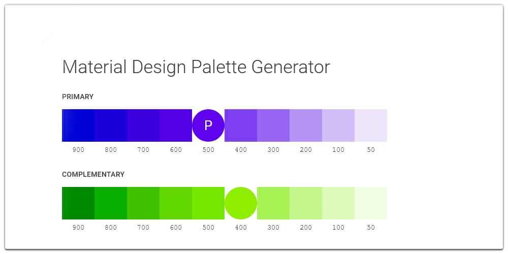 Material Design Palette Generator