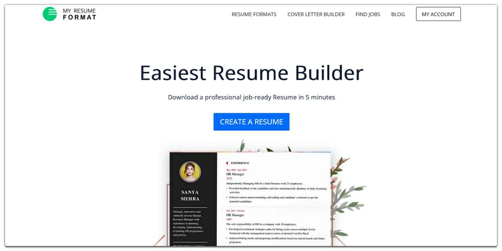 Best Online Resume Builders (Free & Premium) 50 My Resume Format