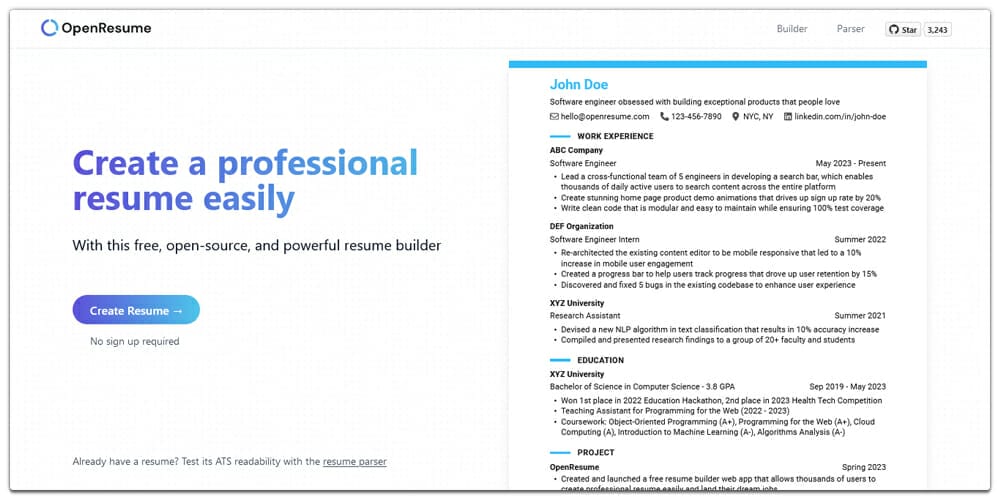 Best Online Resume Builders (Free & Premium) 24 Open Resume
