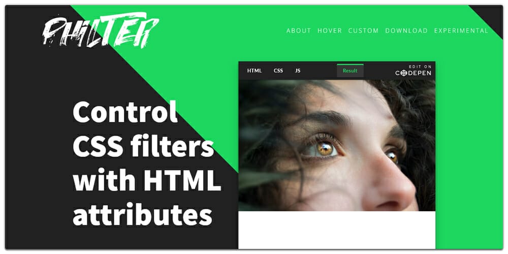 CSS Filter Generators & Libraries 18 Philter