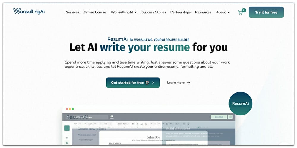 Best Online Resume Builders (Free & Premium) 54 ResumAI