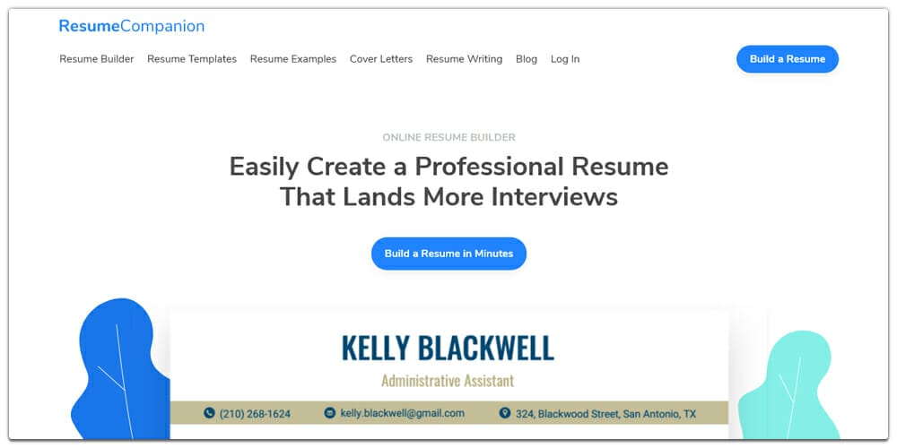 Best Online Resume Builders (Free & Premium) 65 Resume Companion