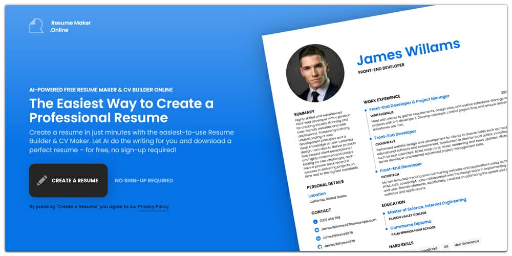 Best Online Resume Builders (Free & Premium) 18 Resume Maker Online