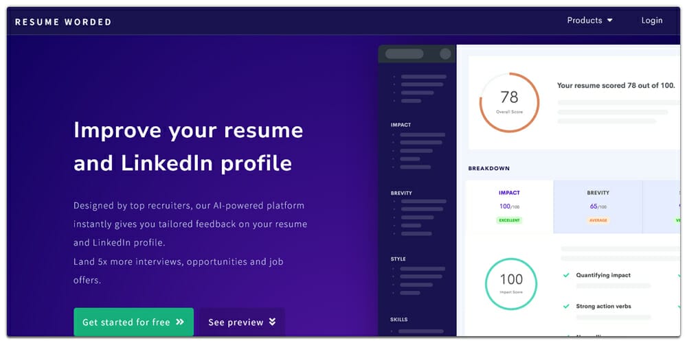 Best Online Resume Builders (Free & Premium) 22 Resume Worded