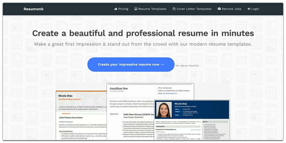 Best Online Resume Builders (Free & Premium) 44 Resumonk