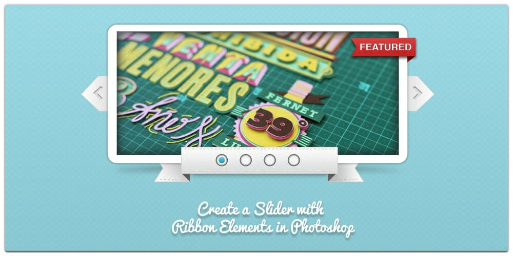 Slider with Ribbon Elements