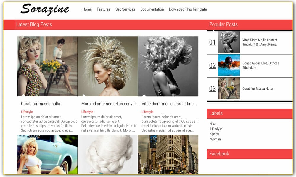 Sorazine Responsive Blogger Template