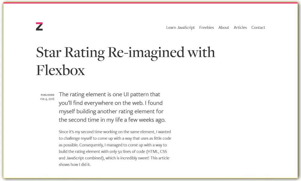 Star Rating Re-imagined with Flexbox