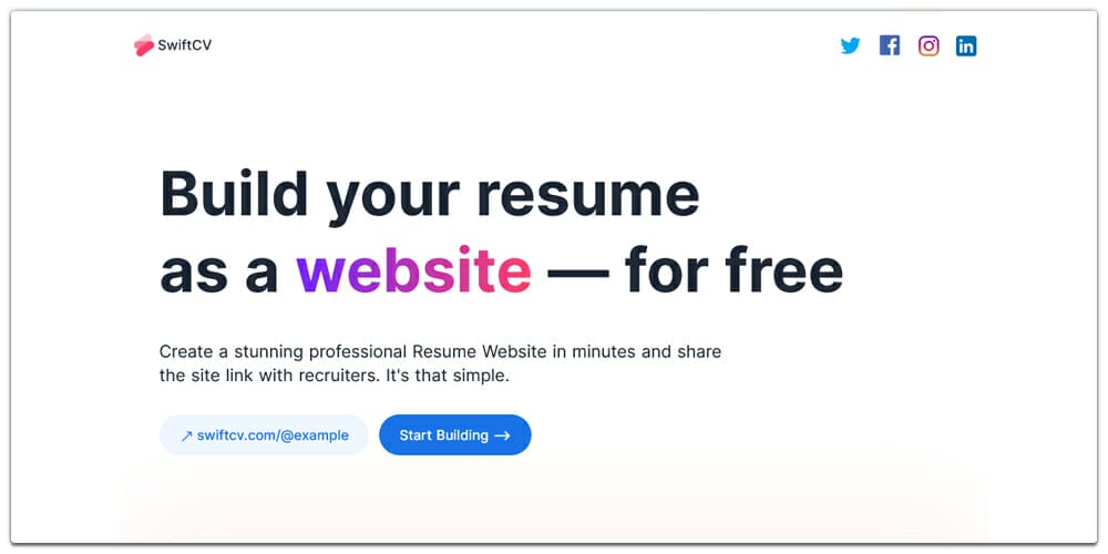 Best Online Resume Builders (Free & Premium) 19 SwiftCV