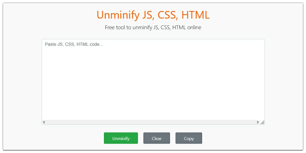 10 Best Tools to Unminify CSS for Better Formatting 2 Unminify2