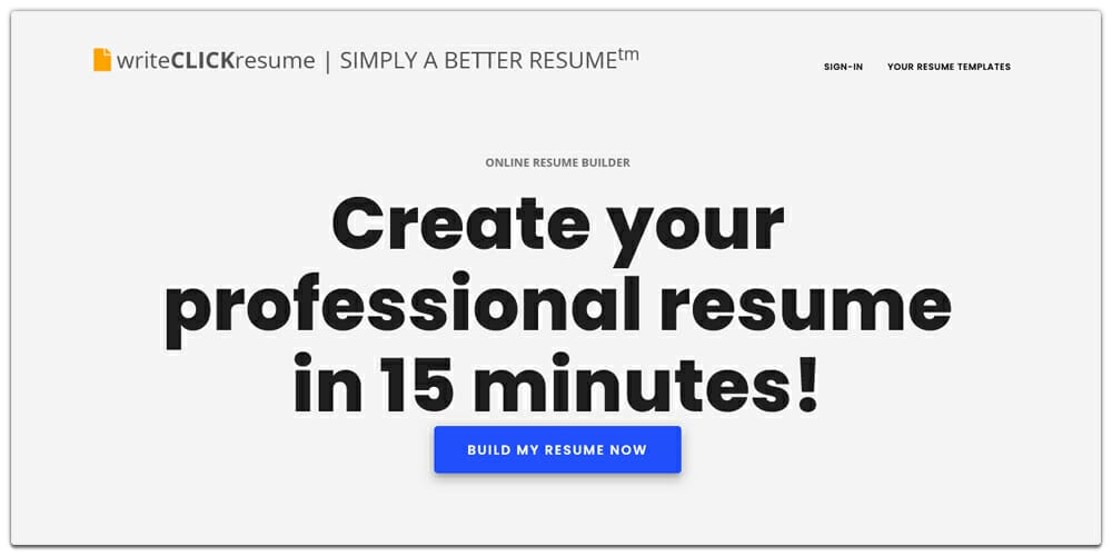 Best Online Resume Builders (Free & Premium) 16 Write Click Resume