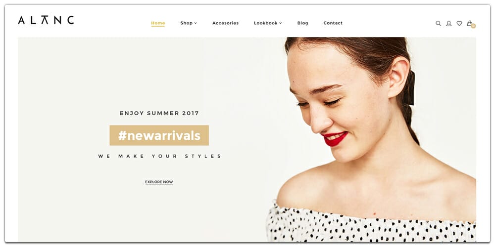 Alanc eCommerce Theme PSD