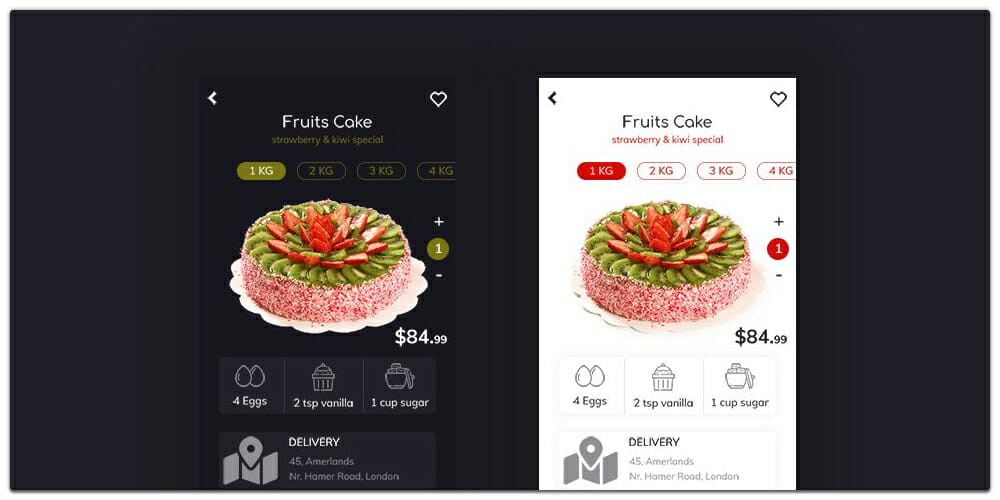 Latest Free Mobile App UI PSD Designs 72 Bakery Food Shopping UI PSD