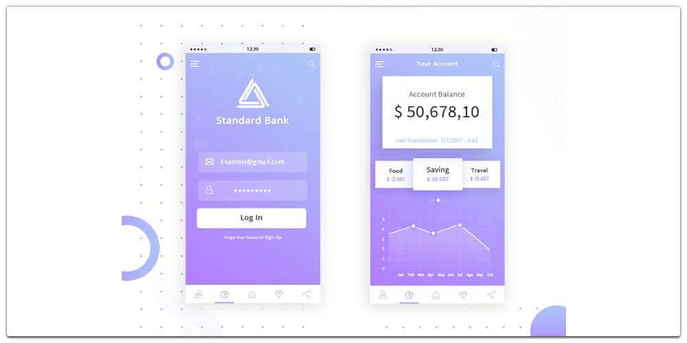 Latest Free Mobile App UI PSD Designs 55 Banking Mobile App UI PSD