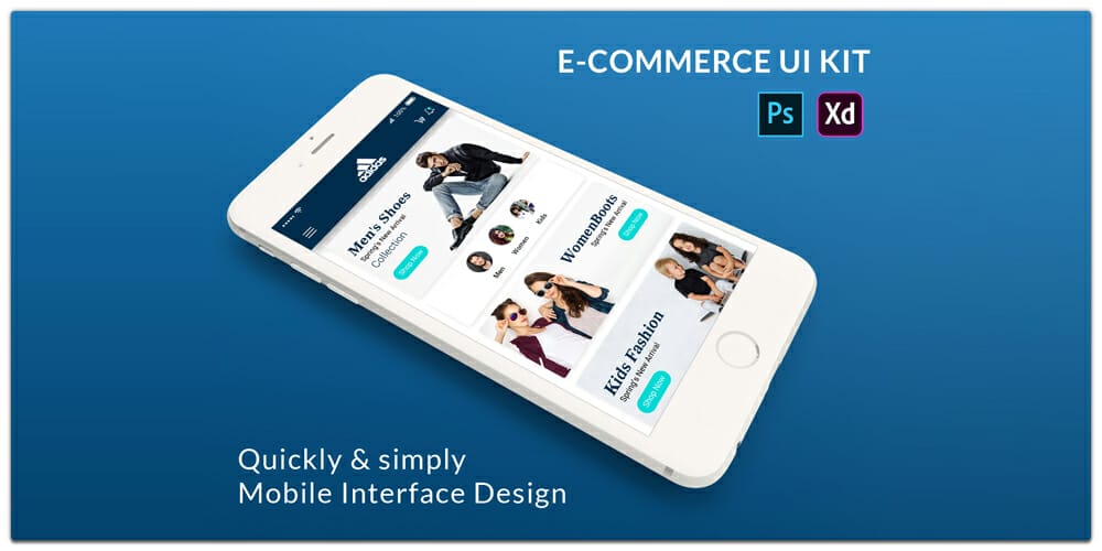 Latest Free Mobile App UI PSD Designs 25 E-Commerce Mobile App UI KIt PSD
