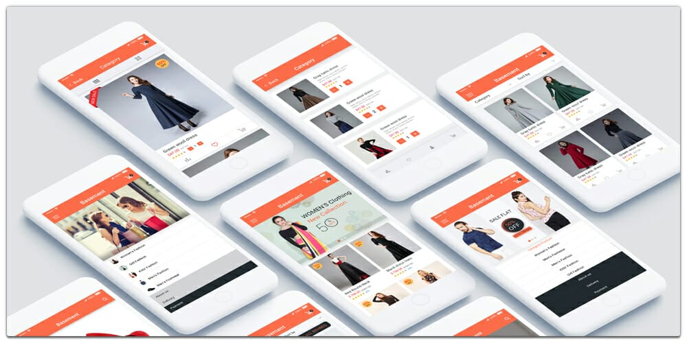 E commerce Mobile App UI PSD