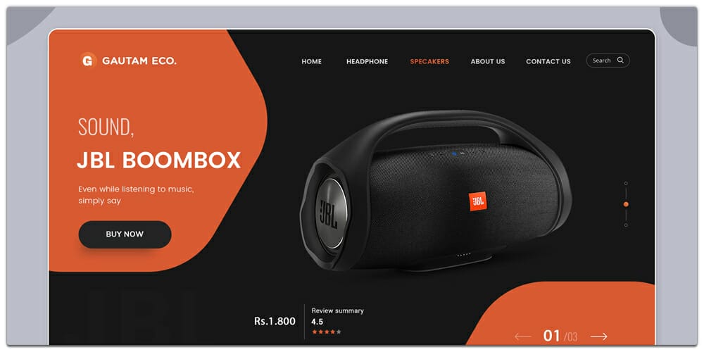 Ecommerce Landing Page Templates PSD