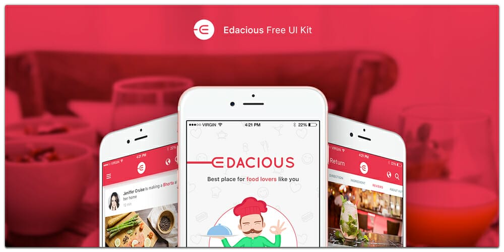 Latest Free Mobile App UI PSD Designs 23 Edacious UI Kit PSD