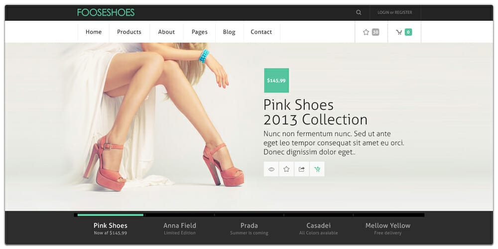 FOOSESHOES ECommerce PSD