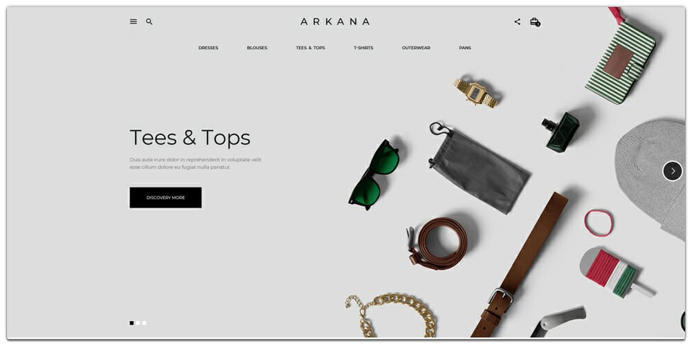 Fashion eCommerce Website Template PSD