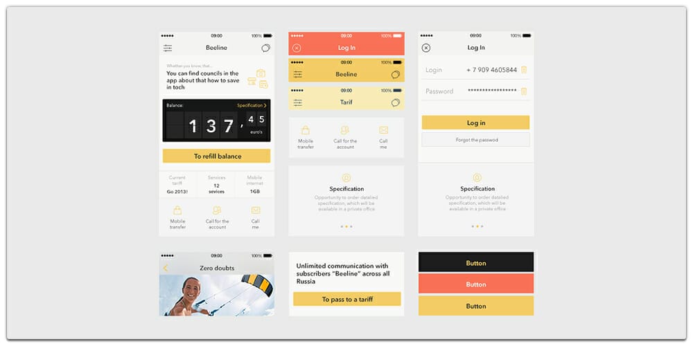 Finance App UI Kit PSD