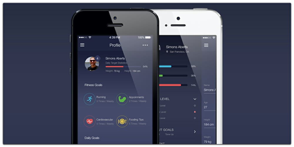 Fitness App Ui Kit PSD