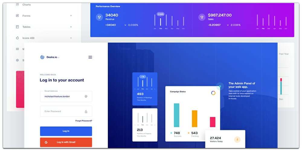 Free Dashboard Design PSD