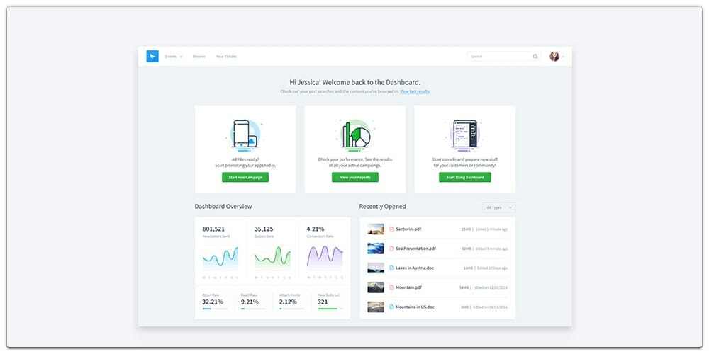 Free Dashboard UI Design PSD 7 Free Dashboard UI Templates