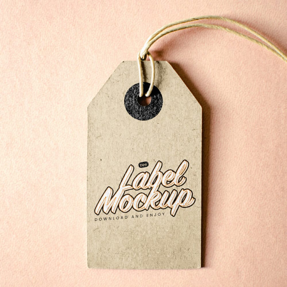 Free Eco Paper Label Mockup PSD 1 Free Eco Paper Label Mockup PSD