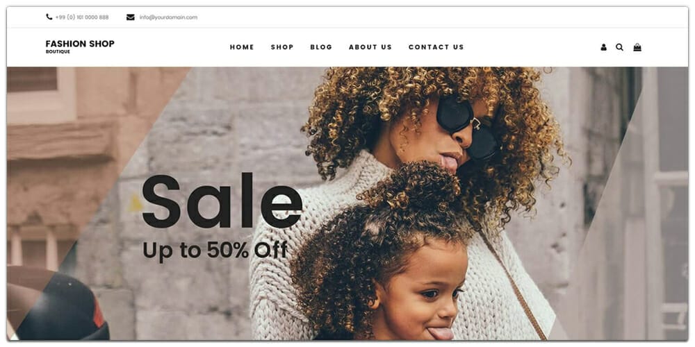 Free Fashion Shop Webpage Template