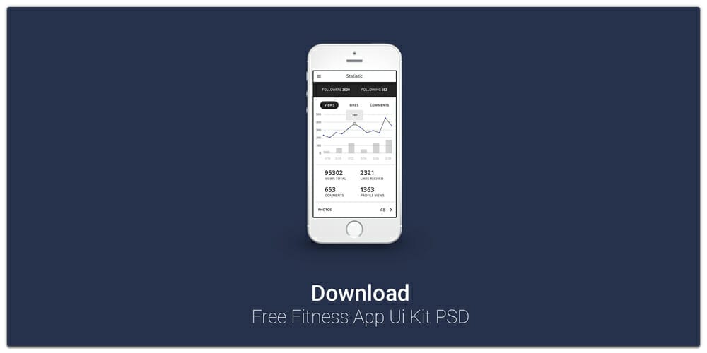 Latest Free Mobile App UI PSD Designs 67 Free Fitness Tracking App UI Kit PSD