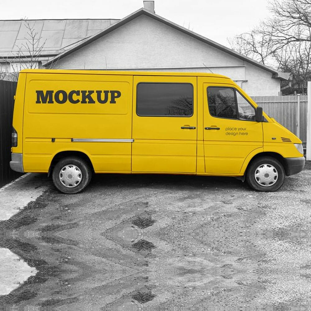 Free Panel Van Mockup PSD 1 Free Panel Van Mockup PSD