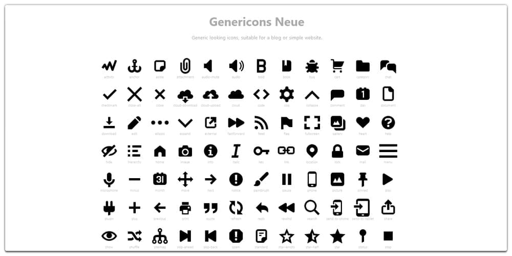 Genericons Neue