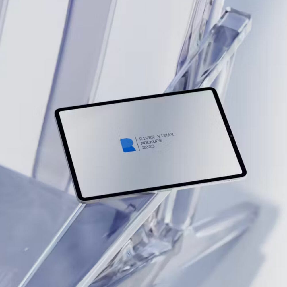 Glass Glow iPad Pro Free Mockup PSD 1 Glass Glow iPad Pro Free Mockup PSD