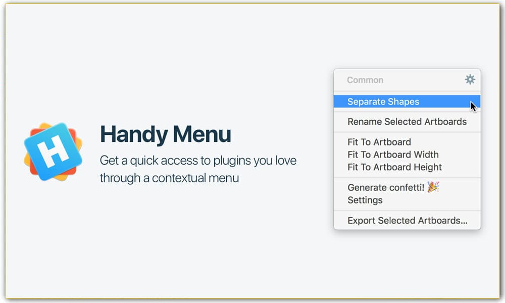 Handy Menu SketchPlugin