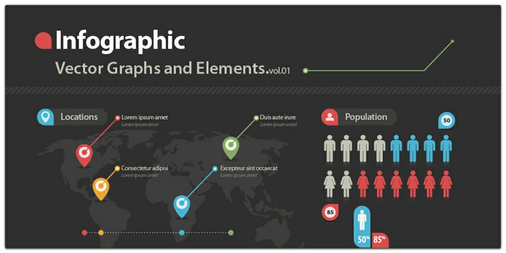 Infographic Vector Graphs and Elements