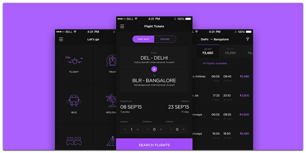 Latest Free Mobile App UI PSD Designs 123 Lets Go