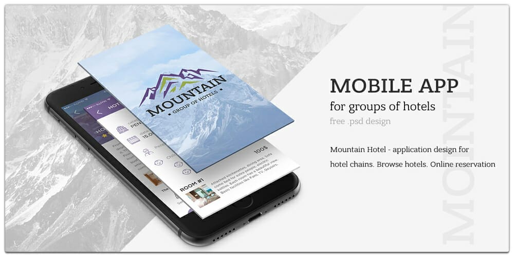 Latest Free Mobile App UI PSD Designs 76 Mountain App
