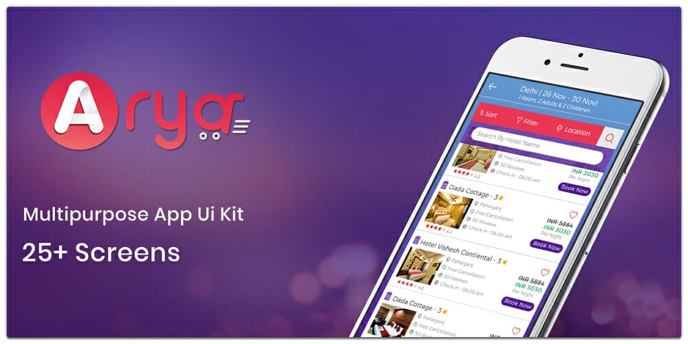 Latest Free Mobile App UI PSD Designs 14 Multipurpose App UI Kit