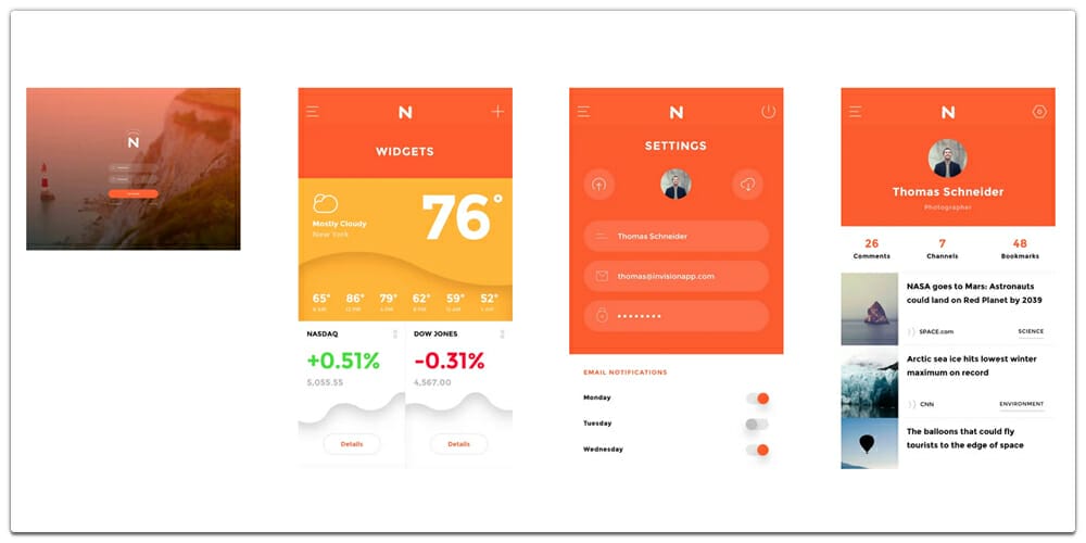 Latest Free Mobile App UI PSD Designs 124 Now UI Kit