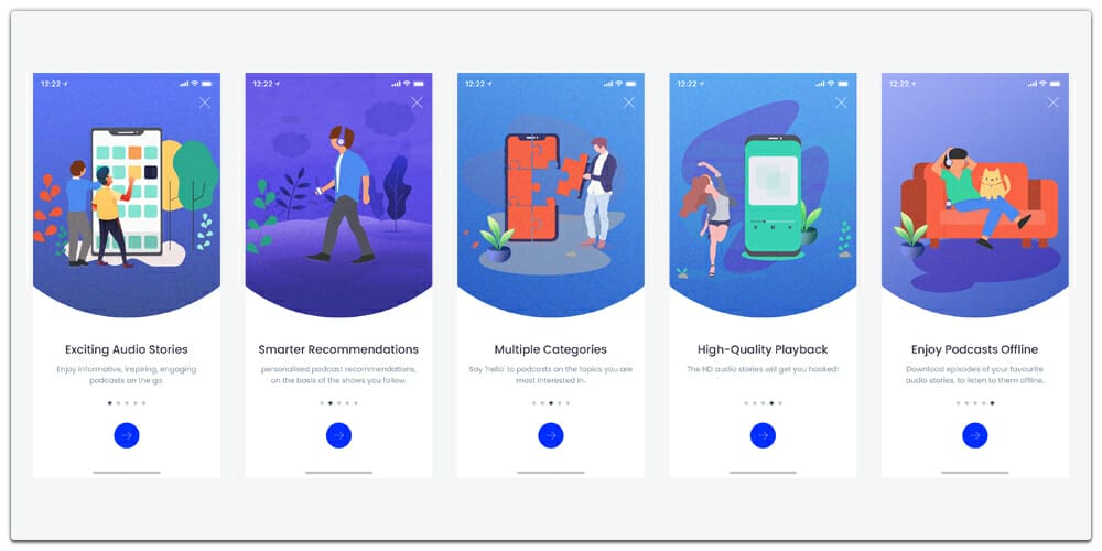 Latest Free Mobile App UI PSD Designs 80 Onboarding Screens