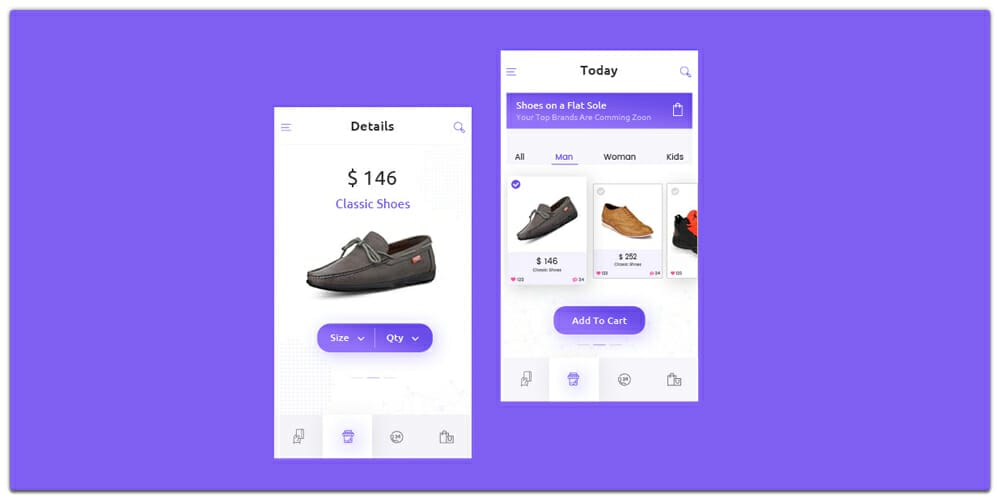 Shop Mobile App UI PSD