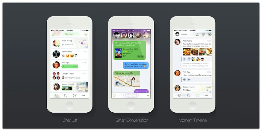 Latest Free Mobile App UI PSD Designs 145 Smart Chat App PSD