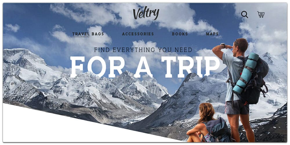 Travel Accessories Web Template PSD