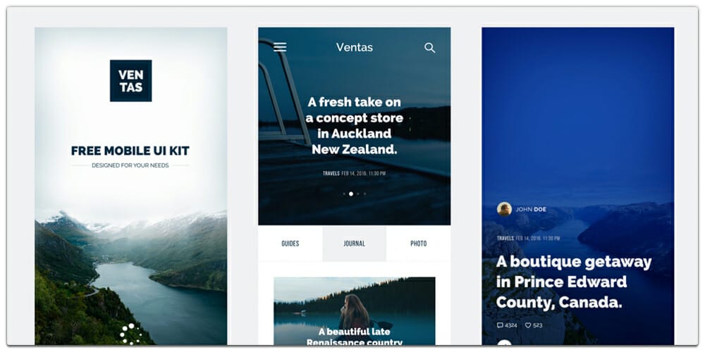 Latest Free Mobile App UI PSD Designs 18 Ventas Mobile App UI PSD