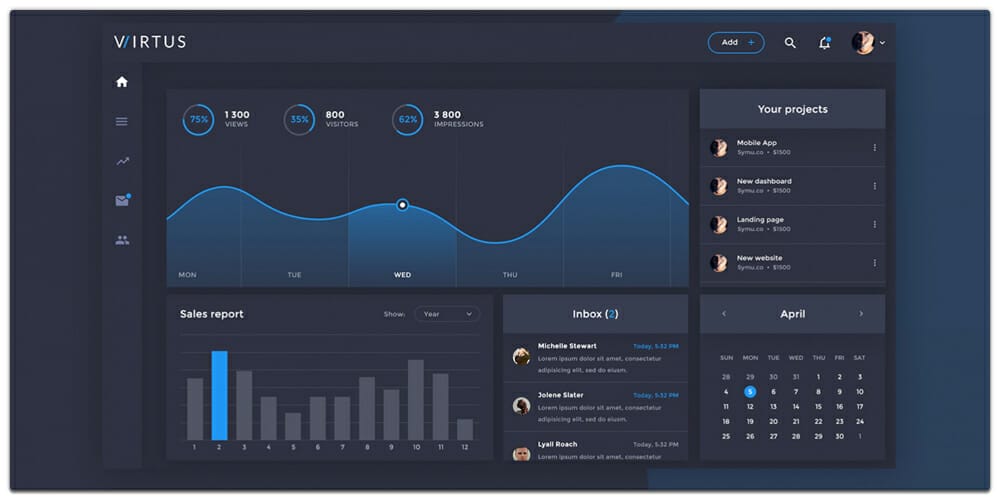 Virtus Dashboard Template