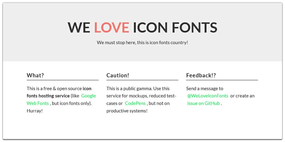 We Love Icon Fonts